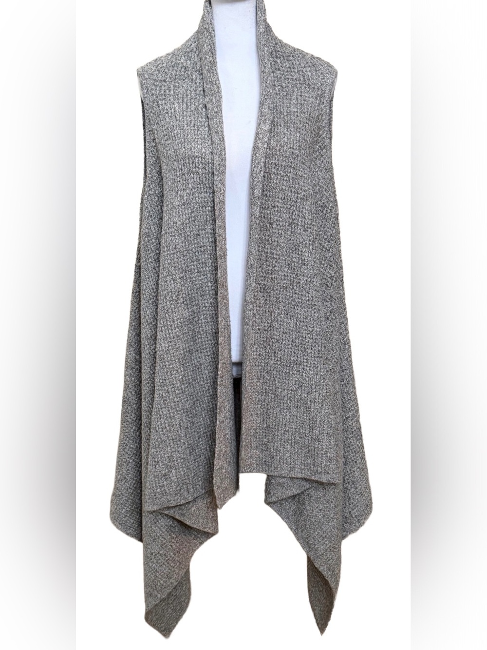 OLD NAVY Gray Knit Open Front Sleeveless Duster Long Cardigan Sweater Women’s XL